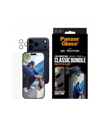 PanzerGlass 2-in-1 Classic Bundle | Screen Protector/Lens protector | Apple | iPhone 17 Pro Max | Transparent nr 2