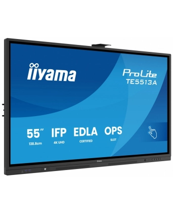iiyama Monitor 55 '' ProLite TE5513A-B3AG INFRARED,40pkt,IPS,4K,500cd,1200:1,8ms  WiFi,USB, ANDROID 14, Google EDLA,2x20W, uchwyt ścienny nr 1