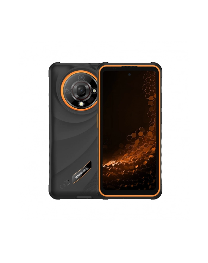 Hammer | Iron 6 | Orange | 6.56 '' | IPS | 1612 x 720 pixels | Mediatek | Dimensity 6300 | Internal RAM 8 GB | 256 GB | Dual SIM | 3G | 4G | 5G | Main camera resolution 64 MP | Android | 15 | 6050 mAh główny