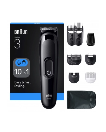 Braun 10in1 Hair Clipper Set | All-in-One Series 3 AIO3560 | Cordless | Number of length steps 14 | Black nr 2