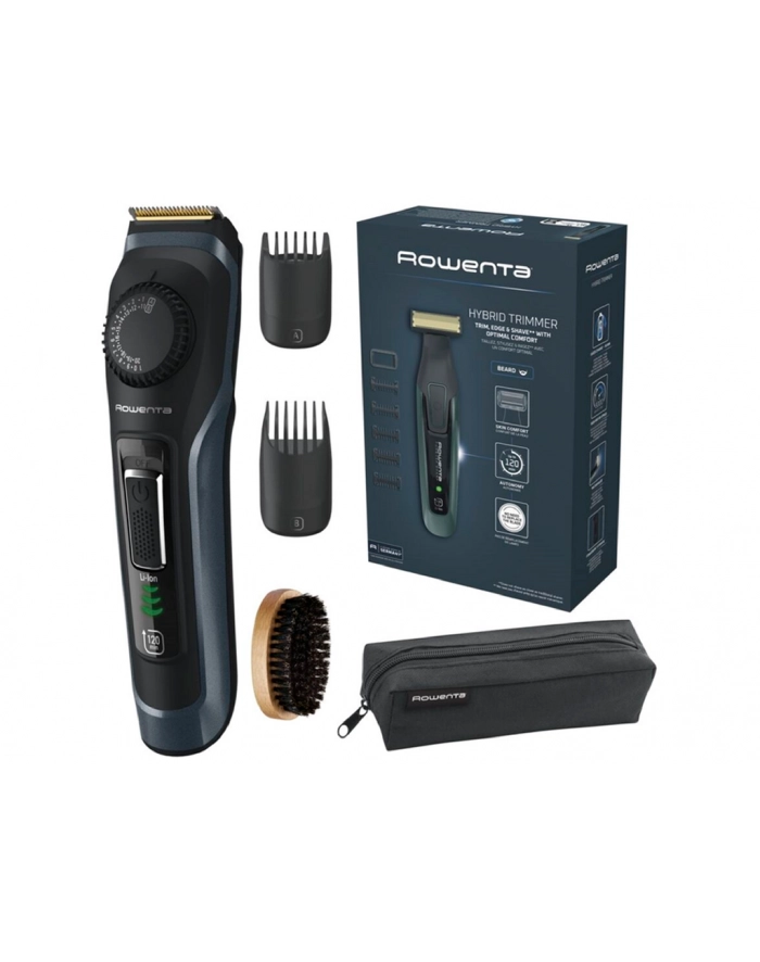 Rowenta Beard Trimmer | TN3804E0 Virtuo | Cordless | Number of length steps 39 | Black/Blue główny