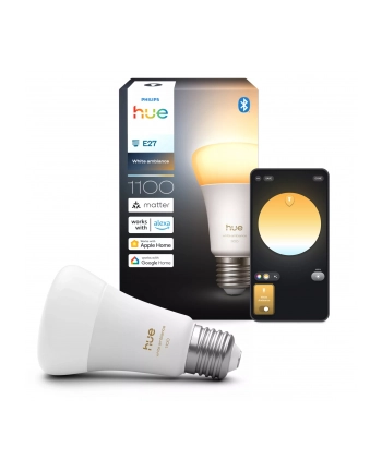 Philips Hue WA 1100 A60 1P EU | E27 | 8.1 W | Warm to cool white light | Bluetooth and Zigbee nr 1