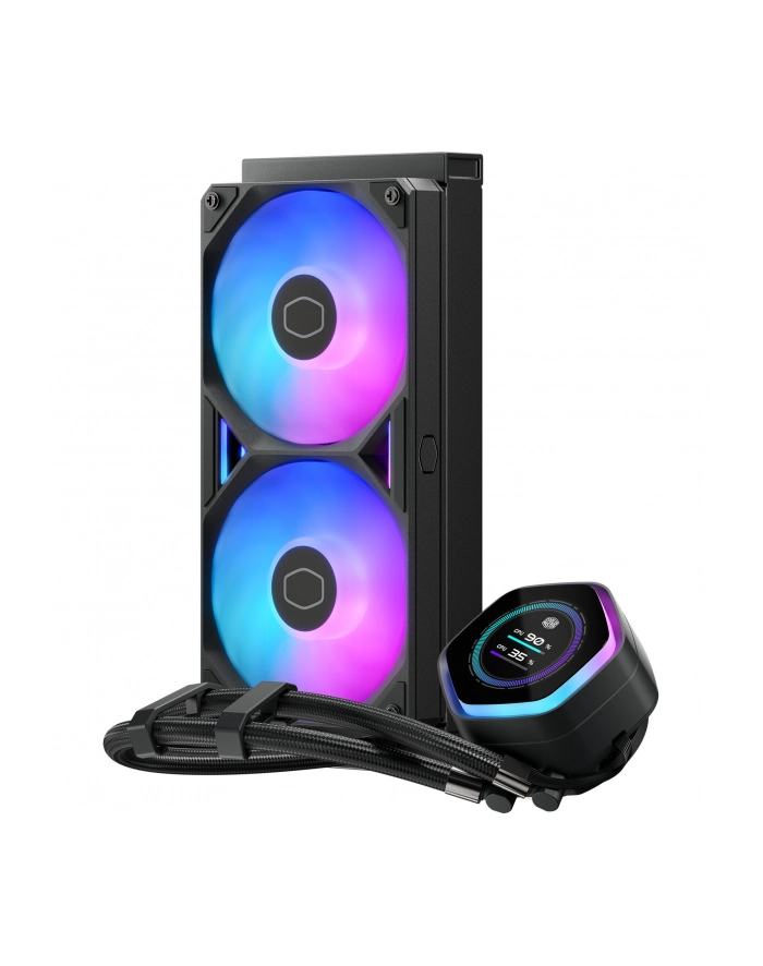 Chłodzenie procesora Cooler Master Chłodzenie wodne MasterLiquid 240 Atmos II LCD ARGB (MLXD24MA25SZL1) główny