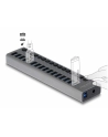 Hub USB Delock Hub Usb 3.0 w metalowej obudowie 10-portowy z przełącznikiem 63976 (63739) - nr 4