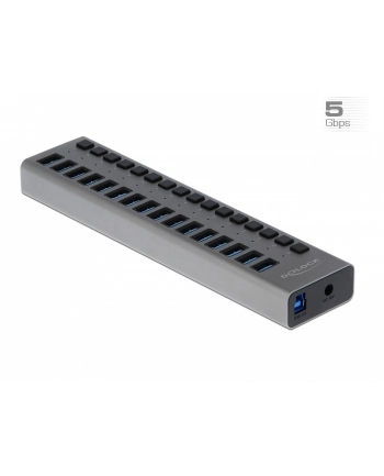 Hub USB Delock Hub Usb 3.0 w metalowej obudowie 10-portowy z przełącznikiem 63976 (63739) nr 1
