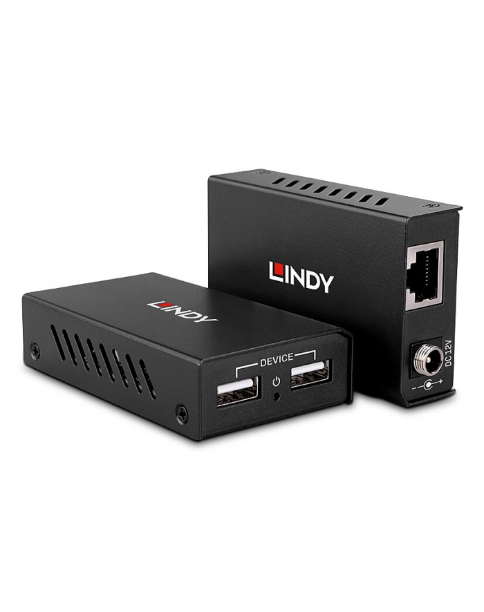 Lindy 43408 przedłużacz Av Nadajnik i odbiornik Av Czarny główny