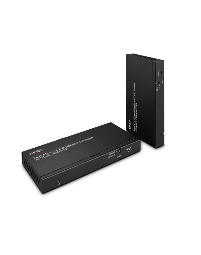 Lindy Przedłużacz Cat.6 Hdmi 4K60, Audio Ir i RS-232 HDBaseT z Arc 70m (L38349) główny