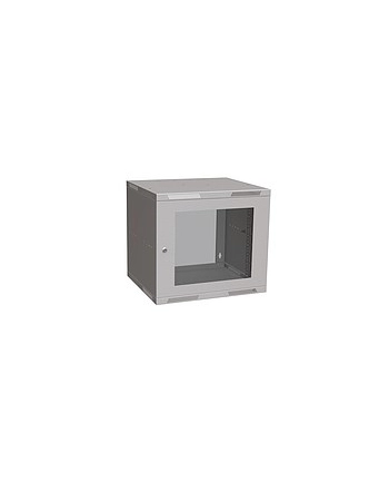 Szafa Solarix Solarix szafa naścienna składana SENSA LITE 9U 450mm, drzwi szklane, RAL 7035
