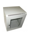 Xtendlan 10'' szafka ścienna 9U 350x140, nosność 50 kg, drzwi z pleksi, spawany, szary (WT9U1935GREY) - nr 1