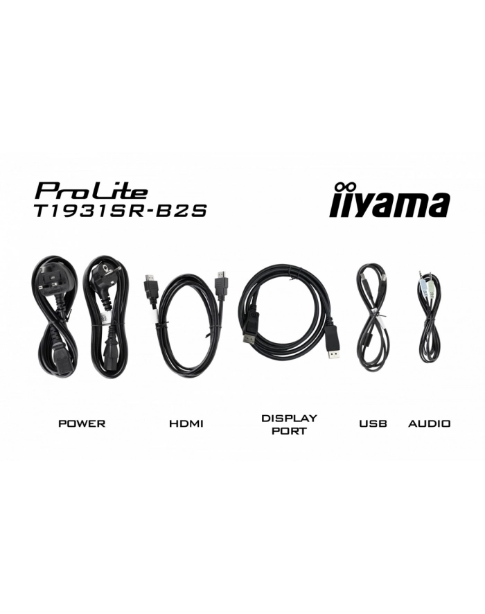 iiyama Monitor 19 '' T1931SR-B2S RESIS.IP54,HDMI,DP,VGA,2x1W,5:4 główny