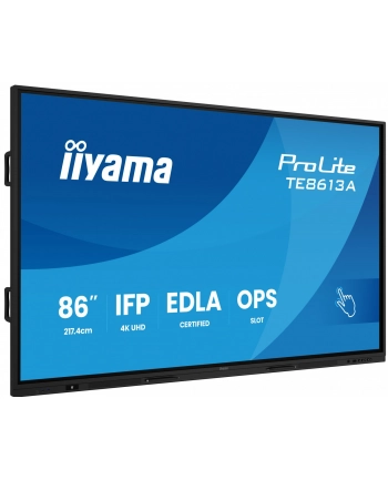 iiyama Monitor 86 '' TE8613A-B3AG INFRARED, 40pkt, IPS, 4K, 7H, 500cd/m2, WiFi, USB, ANDROID 14, Google EDLA, 2x20W, uchwyt śwcienny nr 2