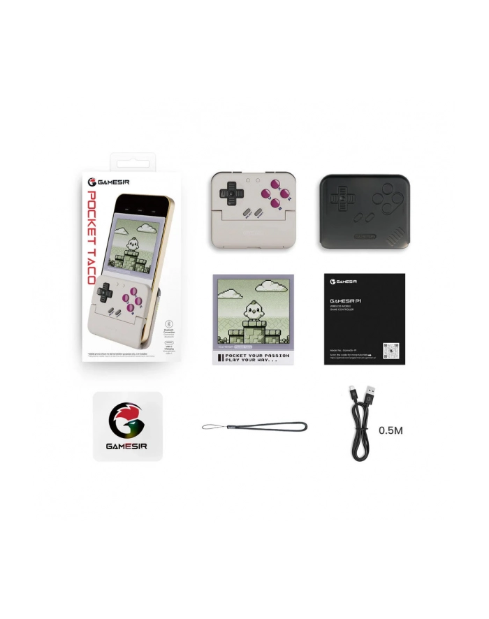 GameSir Pocket Taco - Kontroler do gier mobilnych z Bluetooth Retro White główny