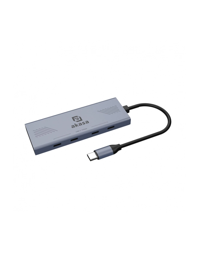 Hub USB Akasa Usb 4-in-1-Hub 4x Usb-c, 18cm, silber (AKCBCA3218BK) główny