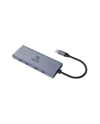 Hub USB Akasa Usb 4-in-1-Hub 4x Usb-c, 18cm, silber (AKCBCA3218BK) nr 2