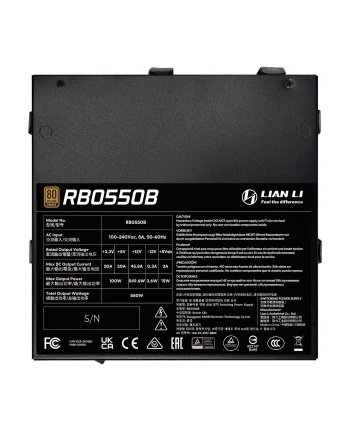 Lian Li RB 550B Black Bronze 550W (G9PRB0550BB000EU)