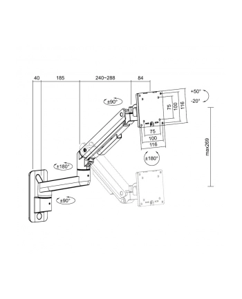 logilink Uchwyt do monitora 17-49 '', aluminiowy, max 20kg nr 2