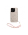Guess Pu 4G Metal Logo Case Etui Do Iphone 16 Pro Pink +Smycz Na Nadgarstek - nr 1