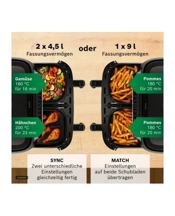 bosch Frytkownica beztłuszczowa Double Drawer MAFD440B7 nr 2