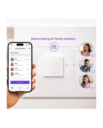 qoltec Inteligentny 1-kanałowy włącznik wyłącznik światła | Wi-Fi | Timer | Tuya nr 2