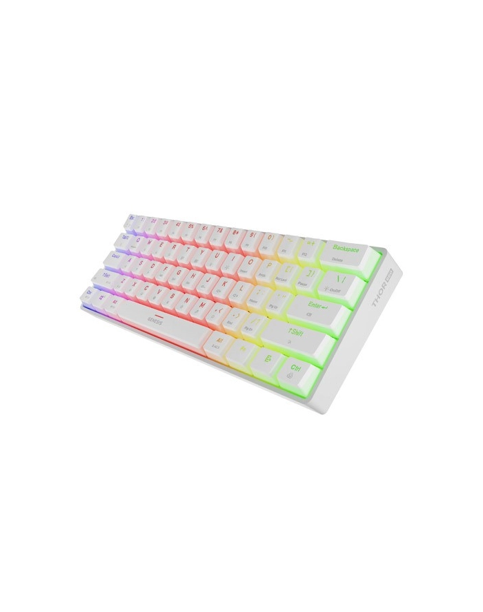 natec Klawiatura Genesis THOR 660 G2 US RGB biała główny