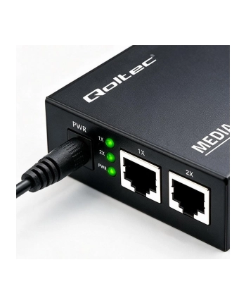 qoltec Dwukierunkowy media konwerter SWITCH Ethernet 2xRJ45 2xSFP |     1000Mb/s | 5V nr 2