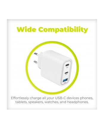 Mobile Origin Gan 40W Ładowarka Mo13 1 Usb-A 2 X Usb-C Biała