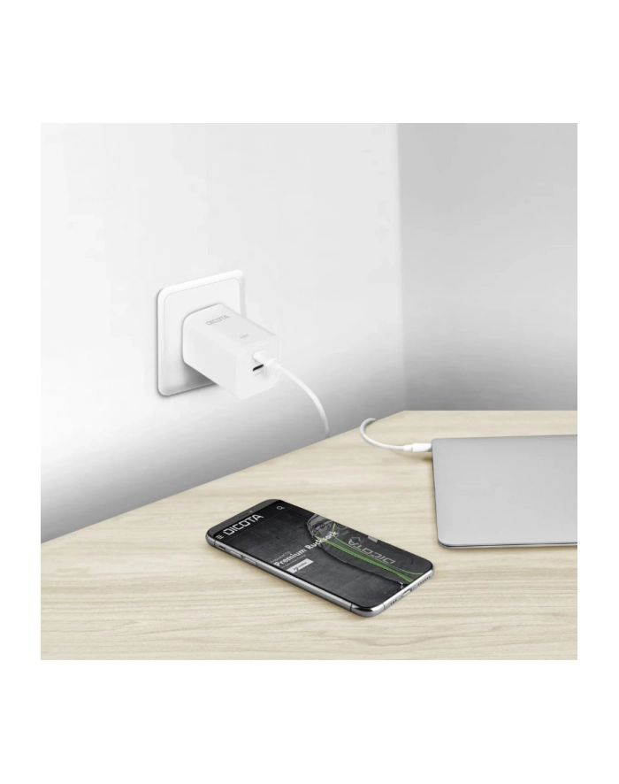 dicota Ładowarka GaN 45W 2xUSB-C biała główny