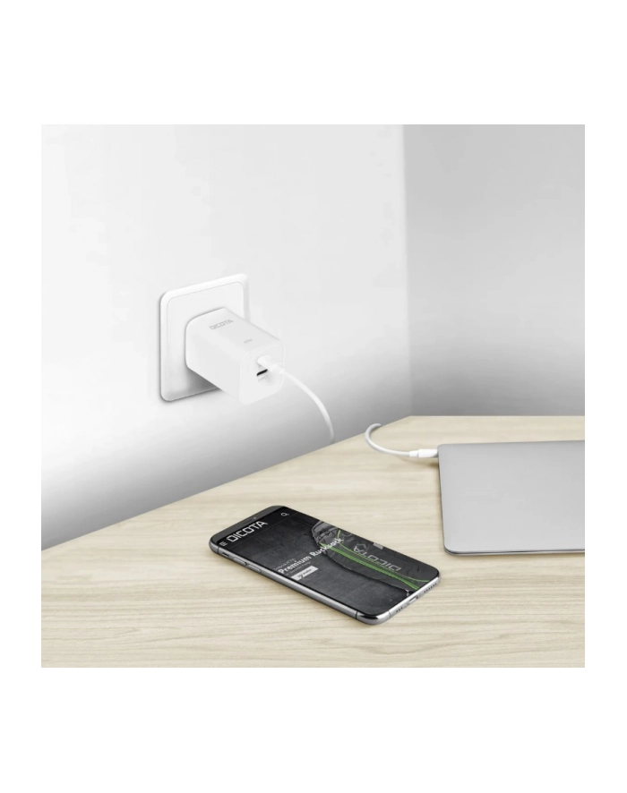 dicota Ładowarka GaN 65W 2xUSB-C biała główny