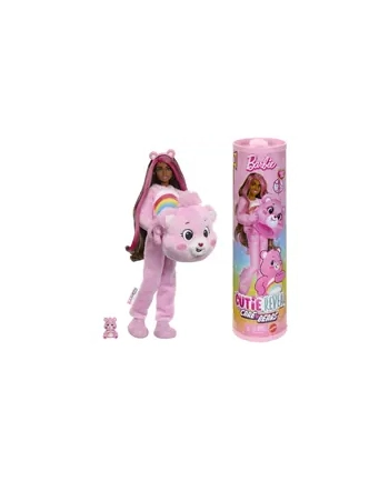 Barbie Cutie Reveal Lalka i akcesoria Seria Troskliwe Misie Zestaw z lalką w kostiumie Misi Wesołe Serce i z 10 niespodziankami JCN93 JCN95 nr 1