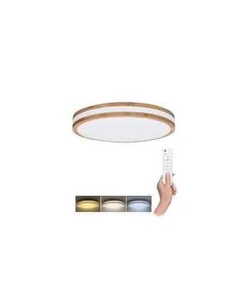 Solight Lampa Sufitowa Led Wo8008 Woody 60 W 4200 Lm 3000-6000 K Dąb Z Pilotem Zdalnego Sterowania nr 1