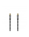 Hama Aerial Cable, Coaxial Male to Coax Female, Metal, Gold-plated, 120 dB, - nr 1