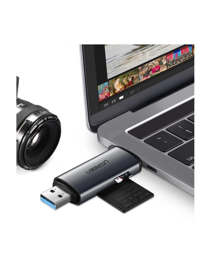 ugreen Czytnik kart USB 3.0 + USB-C SD I microSD główny