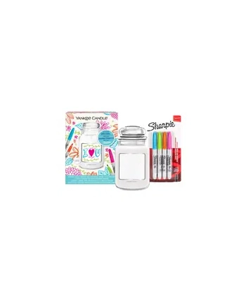 Yankee Candle And Sharpie Gift Set Zestaw Duża Świeca Zapachowa Clean Cotton + Markery + Etykiety 623G nr 1
