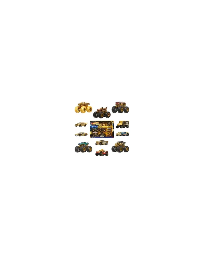 Hot Wheels Monster Trucks Bigfoot 50 rocznica Monster Trucki i samochodziki Wielopak JDW07 główny