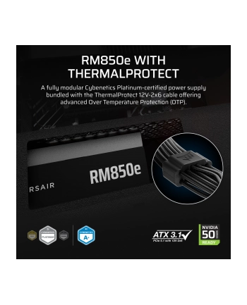 corsair Zasilacz RM850e 3rd Gen 80+GOLD ATX 3.1 Thermal Pczerwonyect