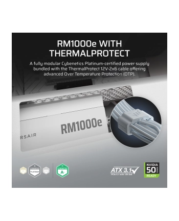 corsair Zasilacz RM1000e 3rd Gen 80+GOLD ATX3.1 Thermal Pczerwonyect biały