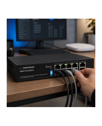 esperanza Switch 10-portowy POE 10/100/1000 120W MATRIX ENS108