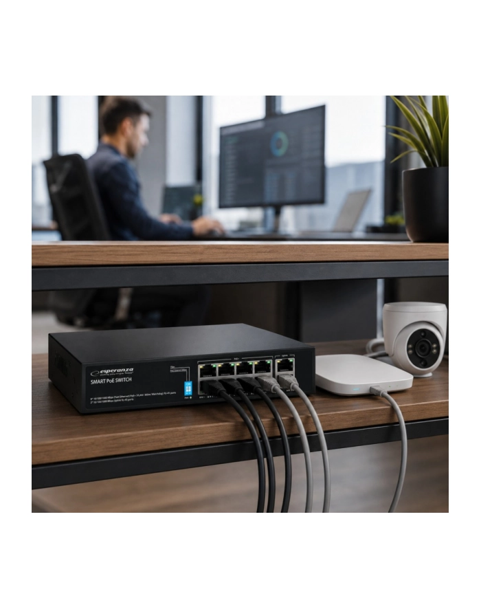 esperanza Switch 10-portowy POE 10/100/1000 120W MATRIX ENS108 główny