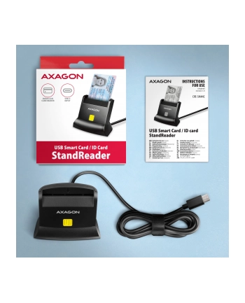 axagon Czytnik smart kart identyfikacyjnych USB-C CRE-SM4NC nr 2