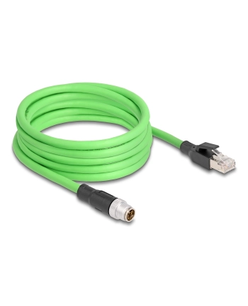 Tragant Przewód adapter M12 X-coded 8-pin męski-RJ45 męski Pur Tpu 5m Delock 80444