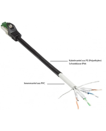 Alcasa 8062-H400S kabel sieciowy Czarny 40 m Cat6a S/FTP (S-STP)
