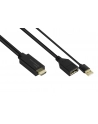 Alcasa HDMI-AD22 adapter kablowy 0,3 m HDMI Typu A (Standard) DisplayPort Czarny - nr 1