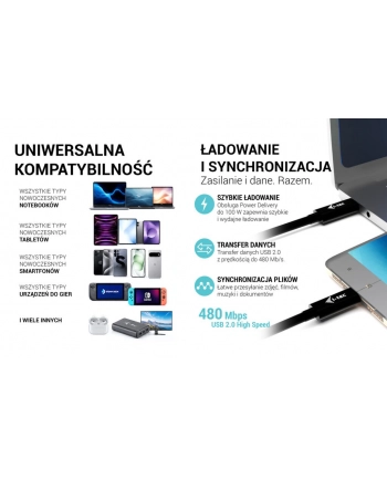i-tec Kabel USB-C TB5 1.8m, czarny