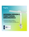 digitus Lampa biurkowa LED, 50 cm, 1025 lm, 7 W, temp. barw 3000K-6500K, biała - nr 14