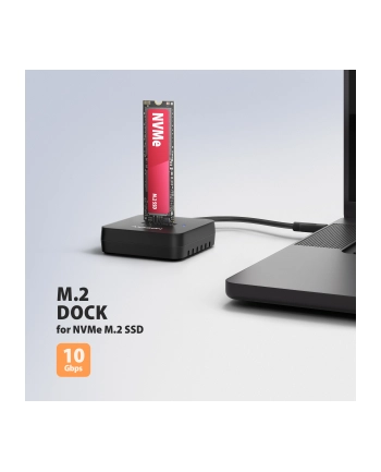 axagon Stacja dokująca USB-C 3.2 Gen 2 - ADSA-M2C11L 1xNVMe M.2 10Gbps