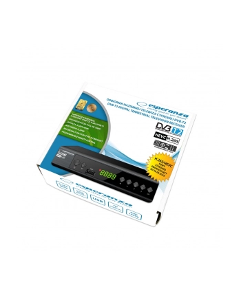 Tuner/dekoder cyfrowy DVB-T2 H.265/HEVC Esperanza EV111P nr 2