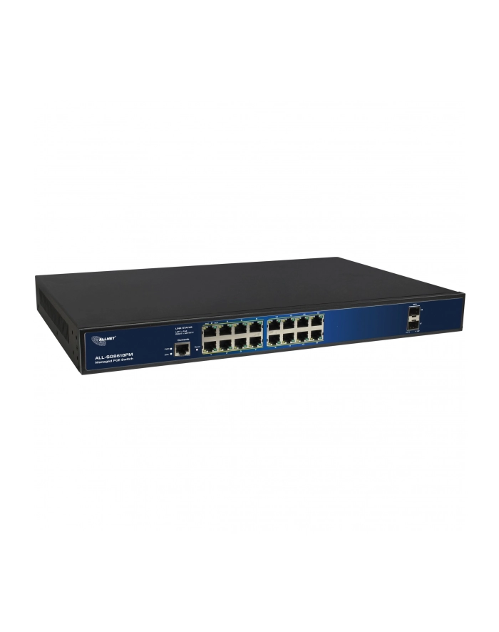 Allnet Switch full managed Layer2+ 18 Port ? 16x GbE ? PoE Budget 280W ? 16 (SG8618PM) główny