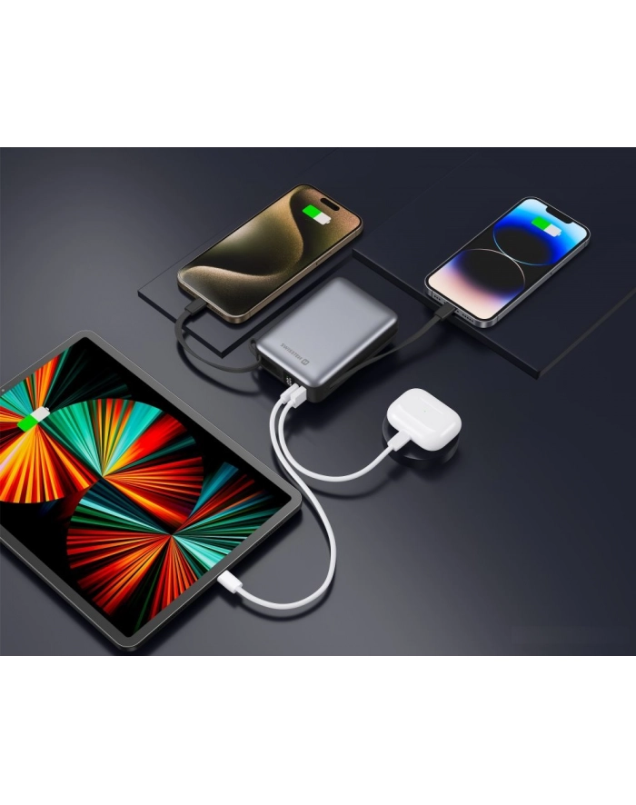 Swissten Powerbank S Integrovanými Kabely Usb C A Lightning 20000 Mah główny