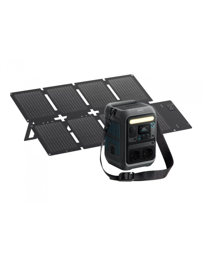 Zestaw Przenośna stacja zasilania Anker Solix C300X DC 288Wh 300W + Panel solarny PS60 60W główny
