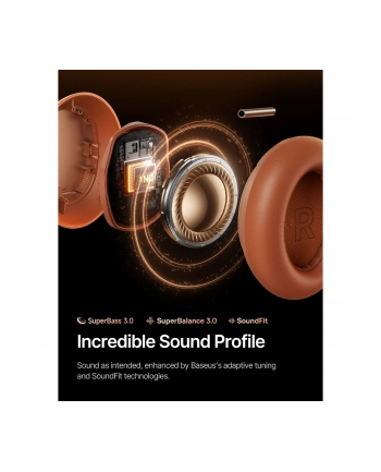 Baseus Inspire XH1 Wireless Noise Cancel Headphones koralowy